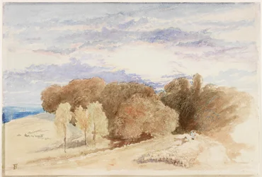 Arundel Park (blyant og akvarell på papir)